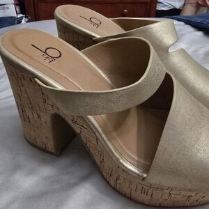Bakers Gold Platform Mules
